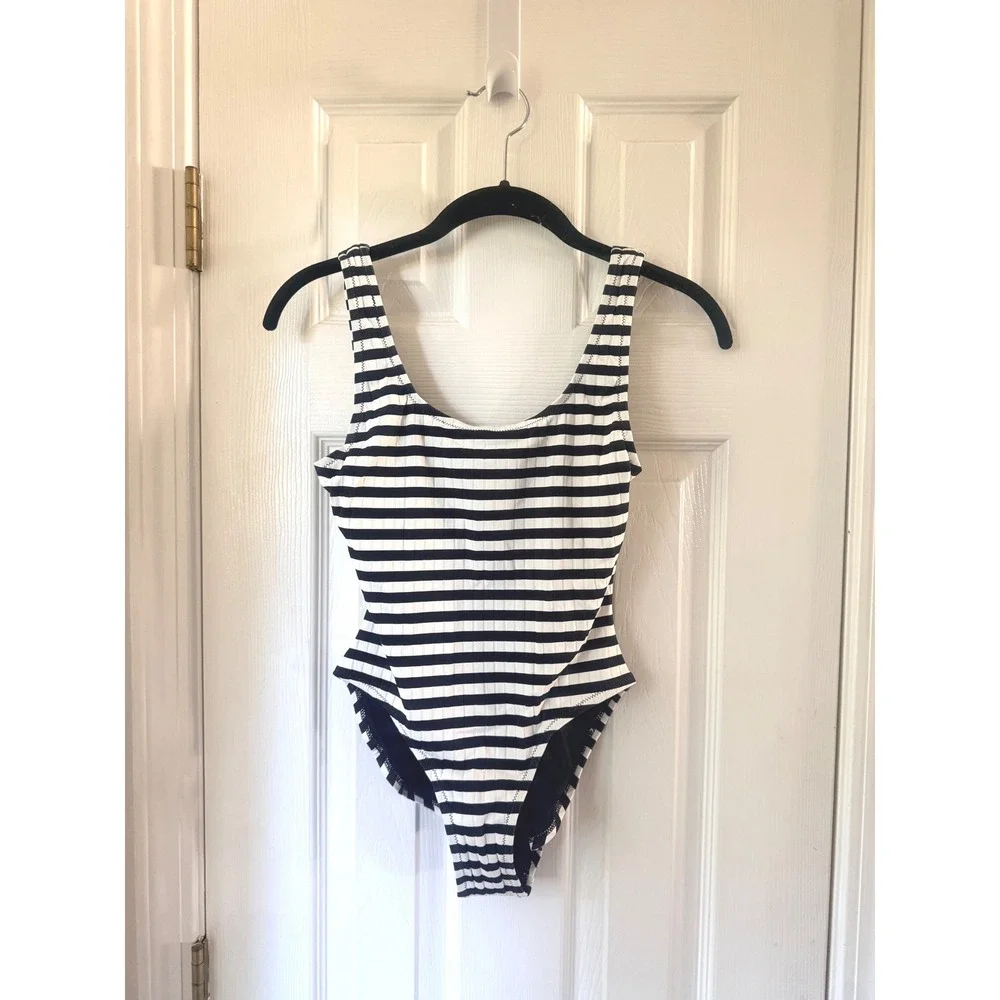 Solid & Striped The Annemarie One Piece Swimsuit Blackout Marshmallow XS NWT